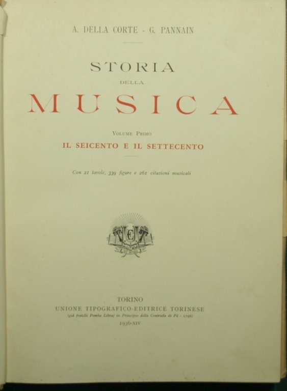 Storia della musica dal '600 al '900