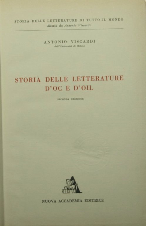 Storia delle letterature d'Oc e d'Oil