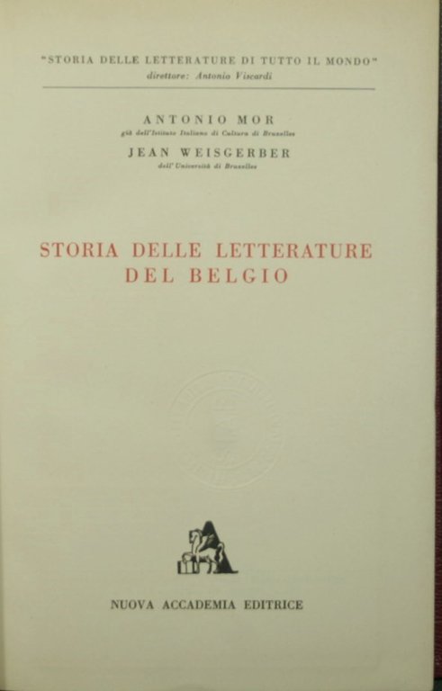 Storia delle letterature del Belgio