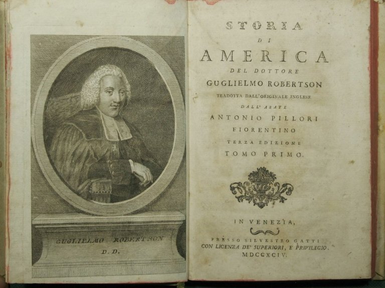 Storia di America del dottore Guglielmo Robertson. Vol. I