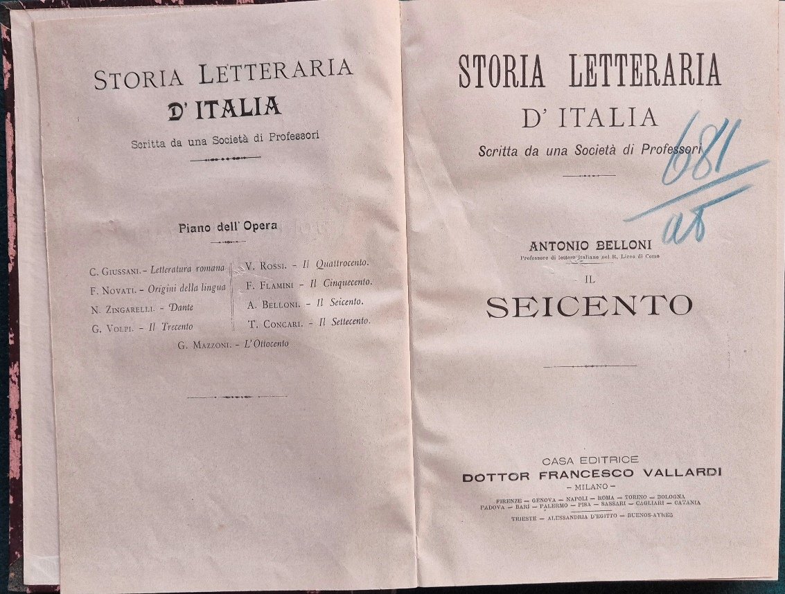 Storia letteraria d'Italia - Il Seicento