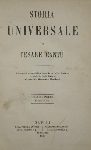 Storia Universale di Cesare Cantù. Vol. I | Immagine Gallery 2