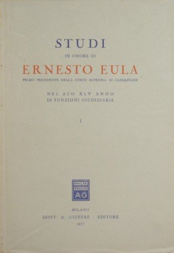 Studi in onore di Ernesto Eula