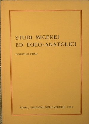 Studi micenei ed egeo-anatolici