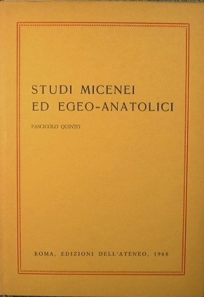 Studi micenei ed egeo-anatolici