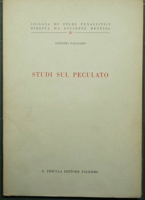 Studi sul peculato