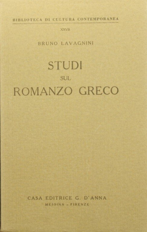 Studi sul romanzo greco