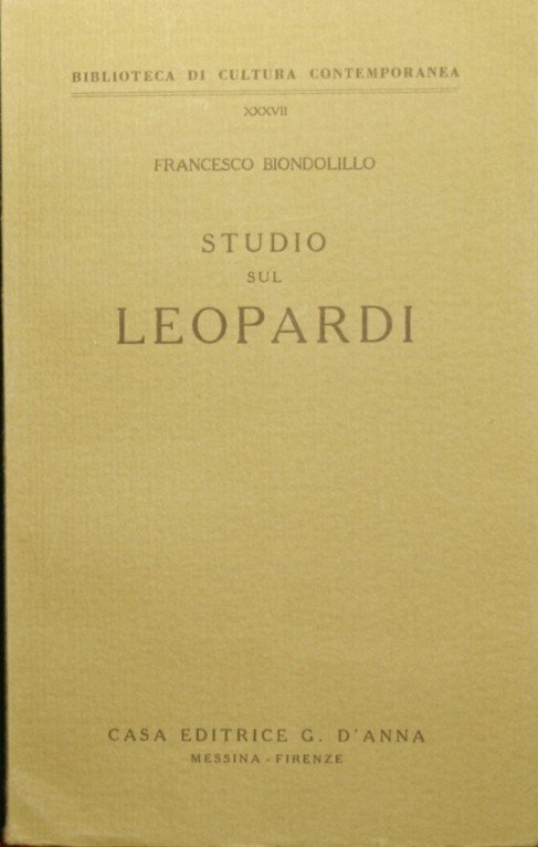 Studio sul Leopardi