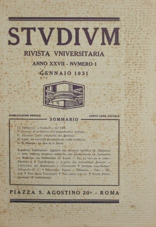Studium. 1931
