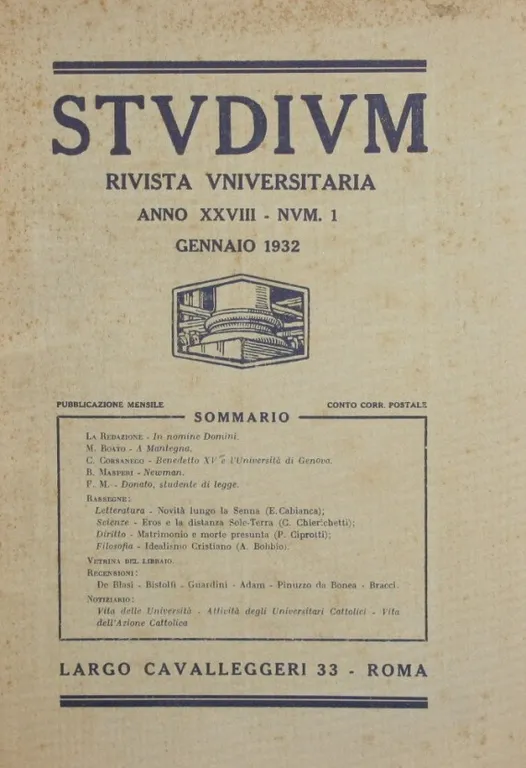 Studium. Gennaio - Febbraio 1932 | Immagine Gallery 2