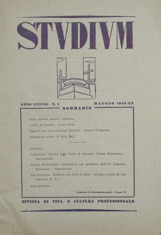 Studium. Maggio 1942