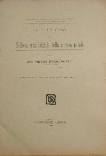 Su di un caso di sifilo - sclerosi iniziale della …