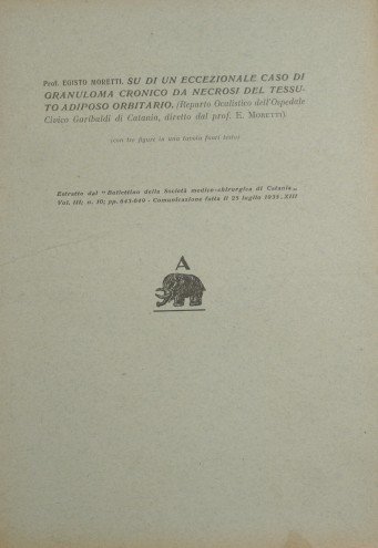 Su di un eccezionale caso di granuloma cronico da necrosi …