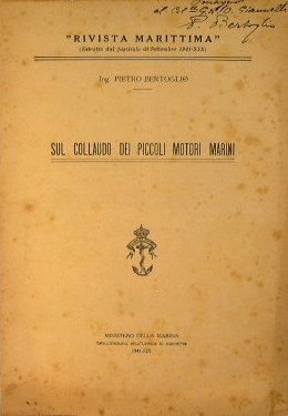 Sul collaudo dei piccoli motori marini