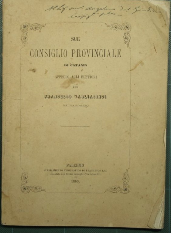 Sul consiglio provinciale di Catania