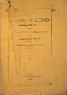 Sul goniometro architettonico Malerba