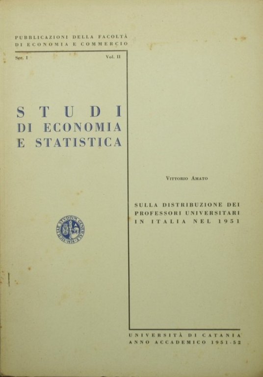 Sulla distribuzione dei professori universitari in Italia nel 1951