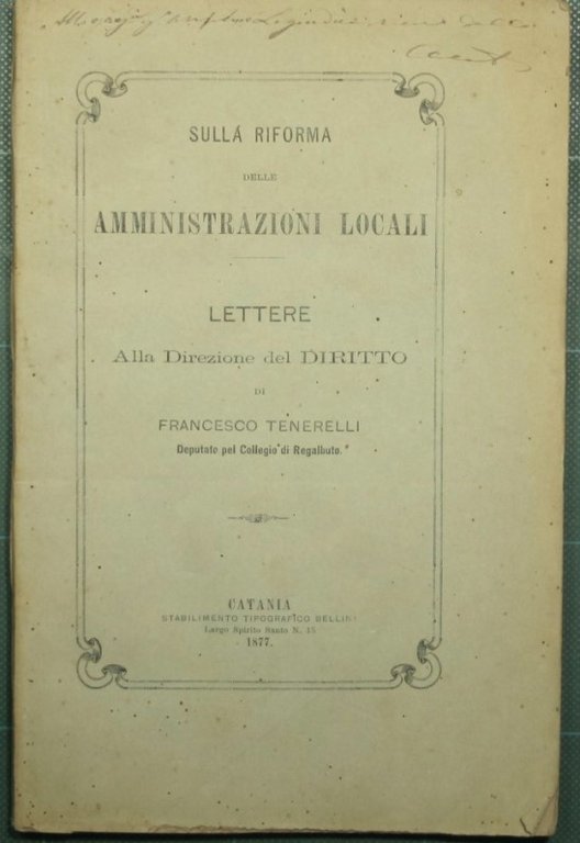 Sulla riforma delle amministrazioni locali