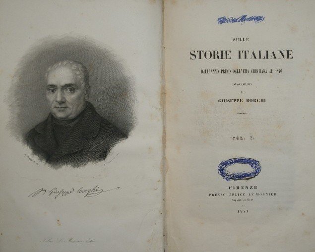 Sulle storie italiane dell'anno primo dell'era cristiana al 1840