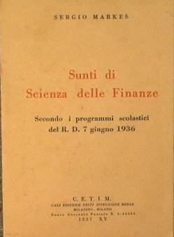 Sunti di Scienza delle Finanze