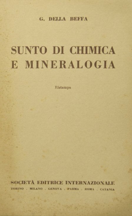 Sunto di chimica e mineralogia