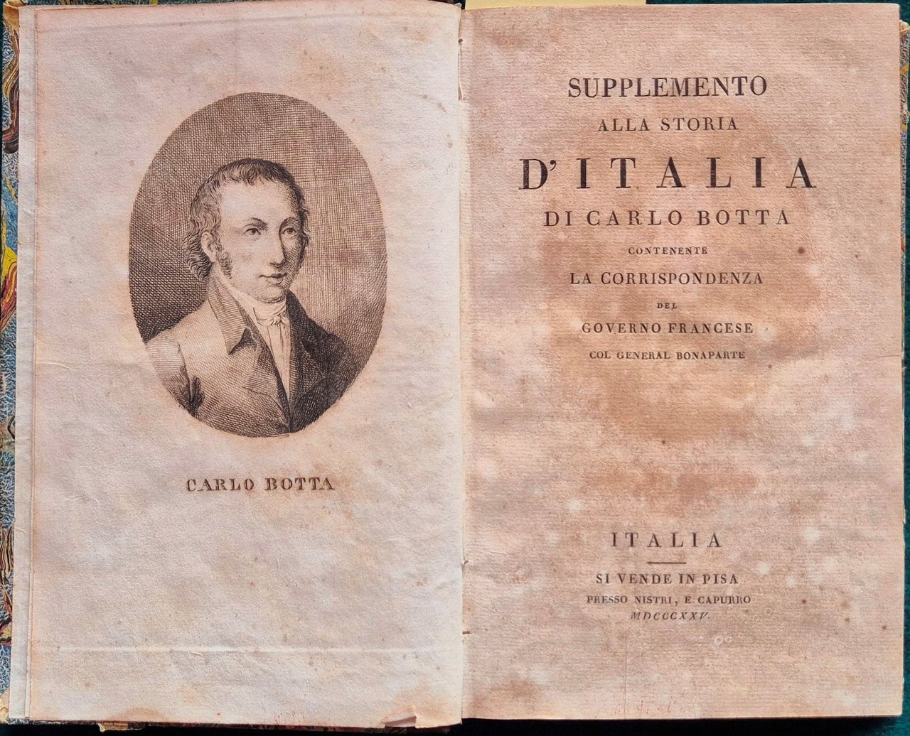 Supplemento alla Storia d'Italia di Carlo Botta contenente la corrispondenza … | Immagine principale