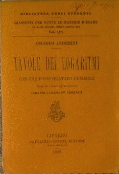 tavole dei logaritmi con tre o quattro decimali