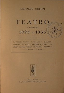 Teatro (Vol I) | Immagine Gallery 3