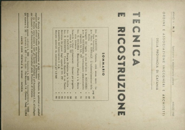 Tecnica e ricostruzione. Marzo 1948