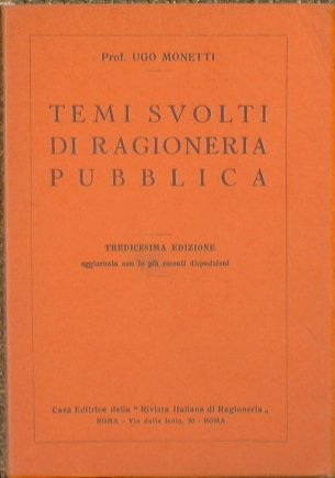 Temi svolti di ragioneria pubblica