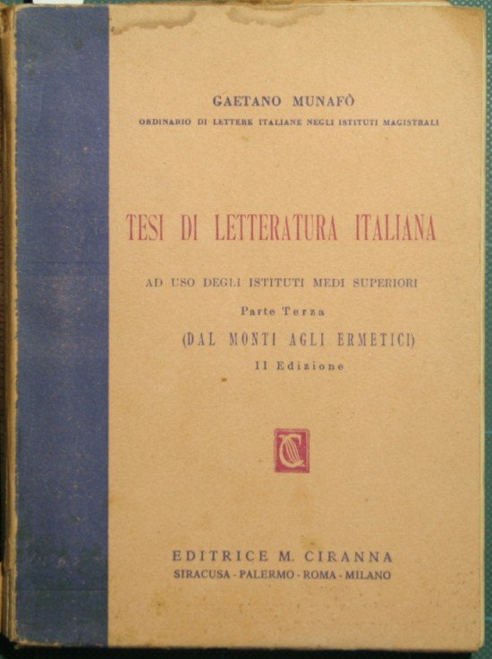 Tesi di letteratura italiana