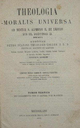Theologia moralis universa. Vol. III