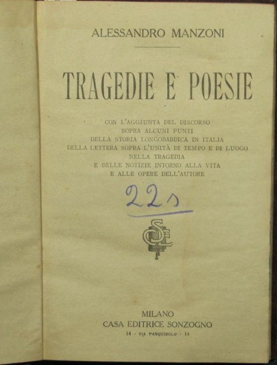 Tragedie e poesie