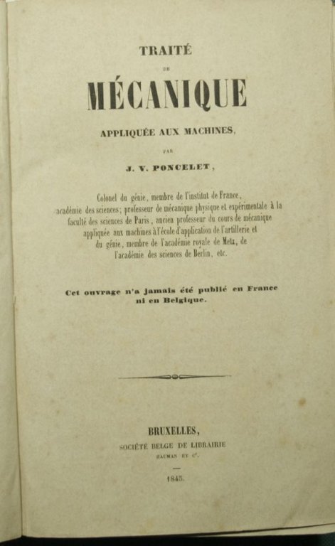 Traité de mecanique appliquée aux machines