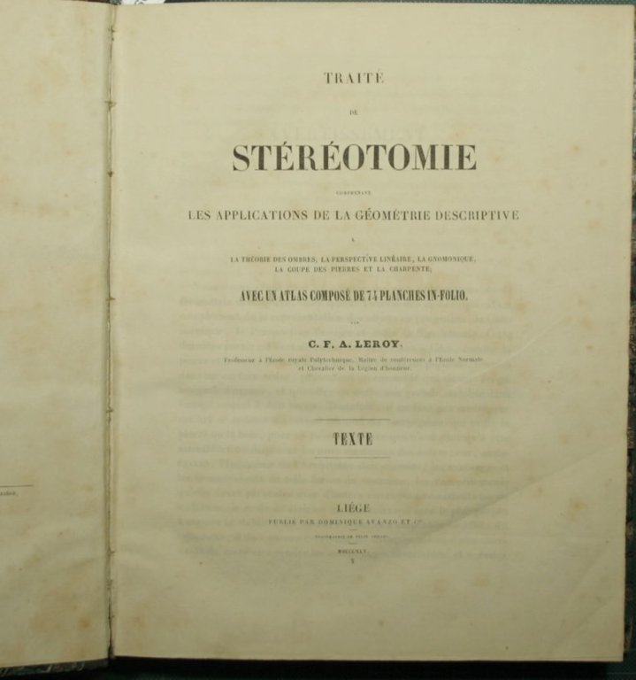 Traité de stereotomie