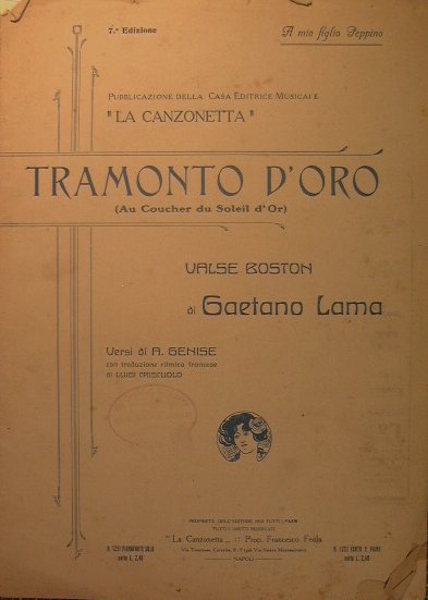 Tramonto D'Oro (Au Coucher du Soleil d'Or).Valse Boston