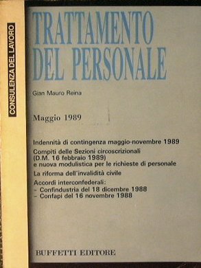 Trattamento del personale.