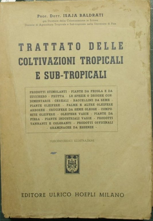 Trattato delle coltivazioni tropicali e sub-tropicali