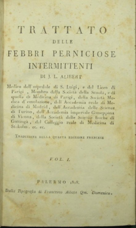 Trattato delle febbri perniciose intermittenti