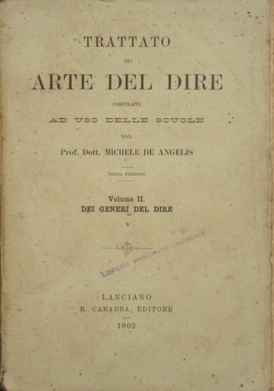 Trattato di arte del dire - Vol. II