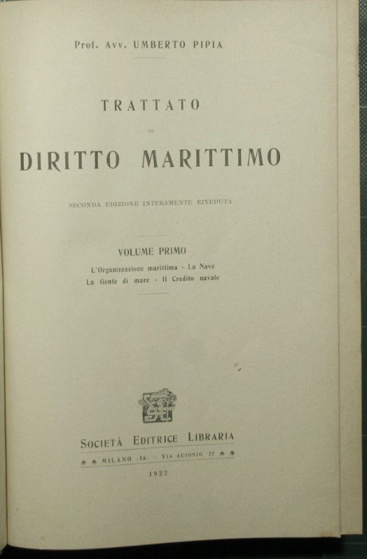 Trattato di diritto marittimo | Immagine principale