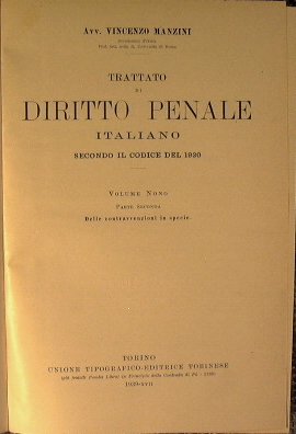 Trattato di diritto penale italiano secondo il codice del 1930 …