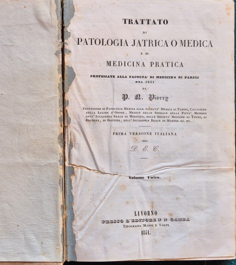 Trattato di patologia jatrica o medica e di medicina pratica