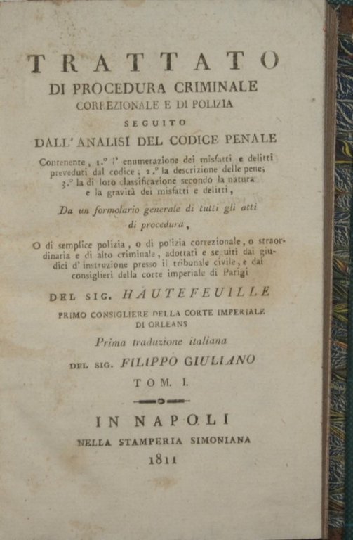 Trattato di procedura criminale, correzionale e di polizia