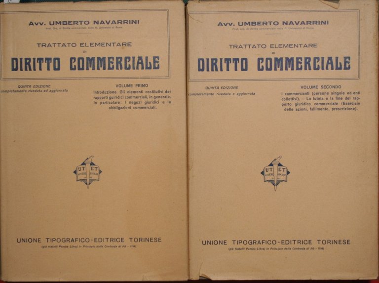 Trattato elementare di Diritto Commerciale