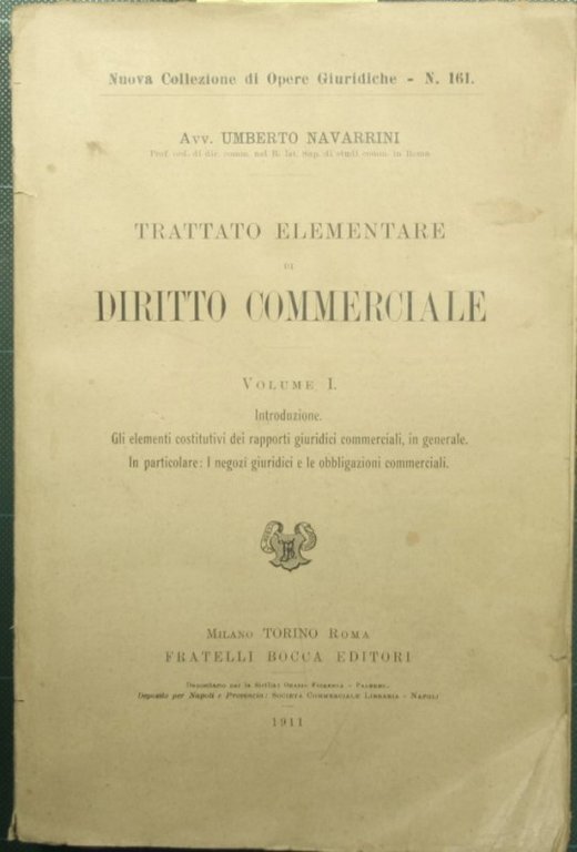 Trattato elementare di diritto commerciale