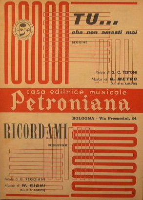 Tu che non amasti mai ( beguine ) - Ricordami …