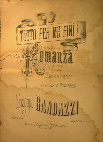 Tutto per me finì ( Romanza )