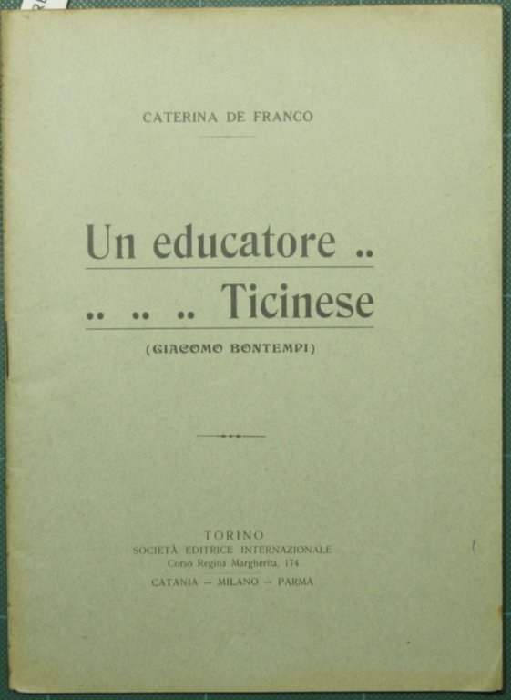 Un educatore ticinese