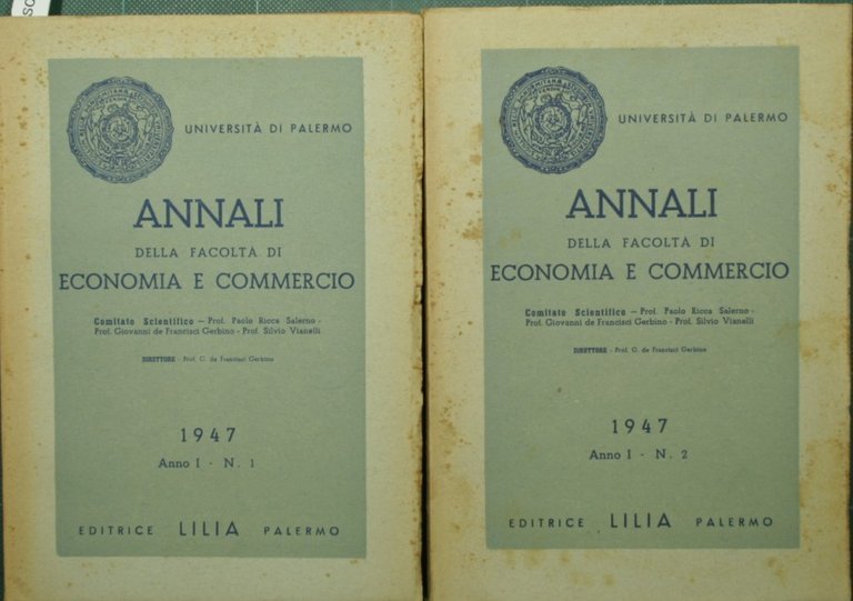 Università di Palermo. Annali della Facoltà di Economia e Commercio. …